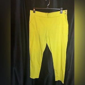 89th & Madison Lime Green Ankle Pant Size XL